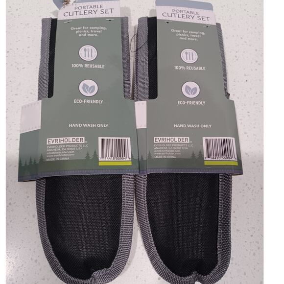 NEW 2 Portable Cutlery Set 4Pc Envriholder - Picture 2 of 2